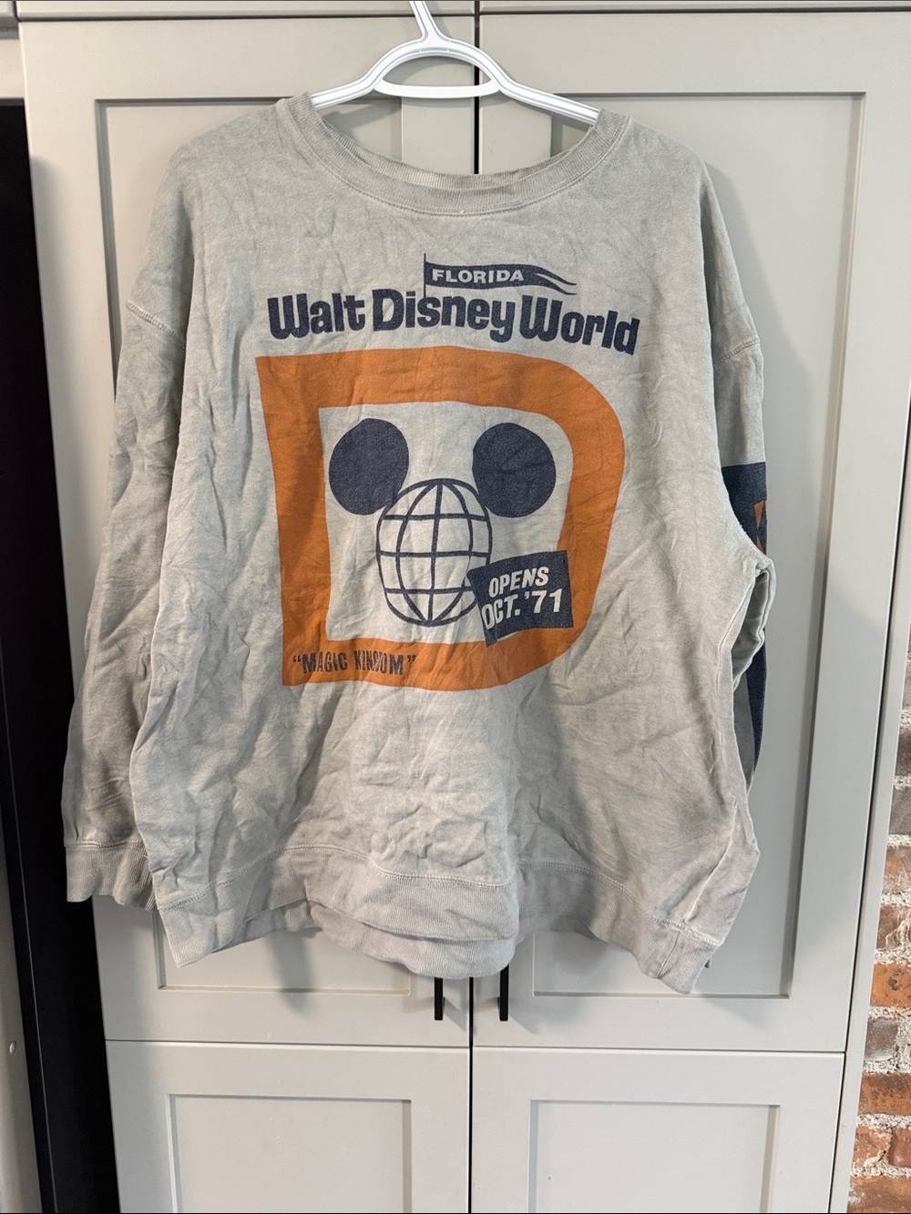 Disney Vintage Logo Gray Sweatshirt